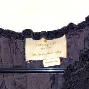 Kate spade black mid length dress. size large